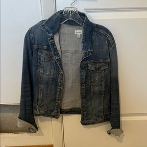 Denim Jacket with Button Closure